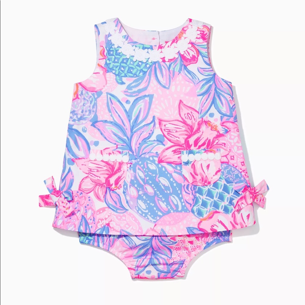 NWT Baby Lilly Pulitzer Shift Dress in Pink Isle Snappy Turtle